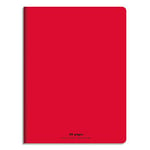 - Cahier piqûre 17x22 60 pages grands carreaux 90g. Couverture polypro rouge