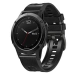 Garmin Fenix ​​7X Silikon, klockarmband i läder - Svart