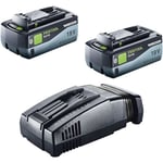 18V 2x8,0/SCA16 Energy Set 2x batterie 18 v 8,0 Ah ( 2x 577323 ) + chargeur ( 576953 ) - Festool