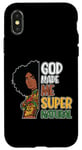 Coque pour iPhone X/XS Black Queen Natural Hair Beauty God Made Me Mélanine pour femme