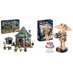 LEGO Harry Potter Hagrid’s Hut: An Unexpected Visit, Toy House for 8 Plus Year Old Kids, Boys & Girl & 76421 Harry Potter Dobby the House-Elf Set, Movable Iconic Figure Model