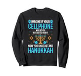 Funny Cellphone Jewish Hanukkah Chanukah Jewish Christmas Sweatshirt