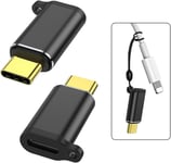 2PCS Adaptateur USB-C vers Lightning - Adaptateur Lightning (Femelle) vers USB Type C (mâle), Compatible avec la série iPhone 15, S23, Pixel 7, Mate 60 Pro et Plus