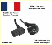 2m CABLE CORDON Coudé Alimentation Electrique Secteur - PC Vidéo projecteur TV