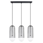 SOLLUX lighting - Suspension Luminaire Brina - Lampe Pendante - Lustre de Salon Élégante - Longue Durée de Vie - Design Attrayant - Acier - G9, 3x max 8W LED, ~230V, 50Hz - Noir