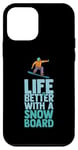 Coque pour iPhone 12 mini Snowboard, sports, équitation, snowboard, compétition