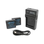 2x DMW-BLG10 Battery & USB Charger for Panasonic GX9 GX80 TZ80 TZ90 TZ100 TZ200