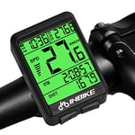 MAOZHBO Compteur Vélo sans Fil,IP54 Étanche Compteur Kilométrique Vélo avec Écran LCD Multifonction Rétroéclairé,Démarrage/Arrêt Automatique,Kilométrique de Vitesse et Odomètre de Route