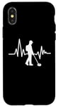 Coque pour iPhone X/XS Cute Metal Detecting Treasure Hunting Heartbeat Dirt Fishing