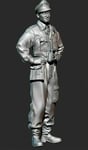 Unpainted 75MM German Tank Officer Waffen-SS Resin Figure Model Kit Unassembled