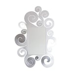 Arti & Mestieri Temple – Grand Miroir Design 100% fabriqué en Italie – en Fer, 90 x 130 cm – Argent