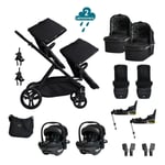 Cosatto Wow XL twin bundle Silhouette 2 Carrycots Car seats Seat units Bases