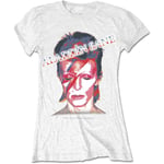 David Bowie Women&#39;s Aladdin Sane T-shirt White