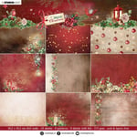 Studio Light Paper Pad 8x8 - Magical Christmas Red Background