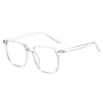 Blue Light Glasses, Anti Glare, Eye Fatigue, Large Square Frame, C8 Transparent Frame CMK