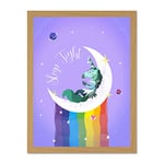 Wee Blue Coo Unicorn Sleep Tight Wall Large Framed Art Print Poster Wall Decor 18x24 inch