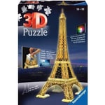 Puzzle 3D Tour Eiffel illuminee - Ravensburger - 216 pieces - sans colle - av...