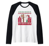 Deer Hunting Ugly Christmas Sweater Hunter Women Men Raglan Baseball Tee