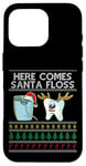 Coque pour iPhone 16 Pro Here Comes Santa Floss Dental Surgeon Christmas Dentist