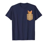 Cute Cat Gift Orange Cat Shirt Kitty Cat in my your Pocket T-Shirt