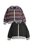 Stripe Reversible Baseball Jacket Patterned Mini Rodini