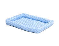 MidWest Homes for Pets 40222-PB Lit à traversin pour chien 55,88 cm de long - Lit pour chien ou chat avec traversin confortable ; idéal pour les races de chiens de petite taille ; bleu