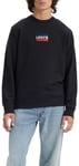 Levi's Men's Standard Graphic Crew Sweatshirt, Mini Sportswear, Pirate Black, S