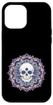 Coque pour iPhone 12 Pro Max #snirt Coque de protection pour téléphone portable Motif mandala Tête de mort