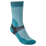 Bridgedale MTB Summer-Weight T2 Coolmax Sport Ladies Boot Length Mountain Bike Socks - Teal/Grey, Large