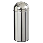 Rossignol Poubelle Push couvercle à trappe 45L inox