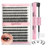 Eyelashes 240 PCS Clusters Lash Bond and Seal Makeup Tools DIY Lashes Extension