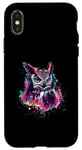 iPhone X/XS Colorful Artistic Owl Headphones Party Night Owls Case