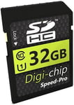 Digi Chip Carte Mémoire Sdhc 32 Go Classe 10 Pour Appareils Photo Numériques Fujifilm X30, Fuji X100T, Finepix S9900W, S9800, Xp80, Xq2, X-T10, Xa2 Et Fuji X-T1