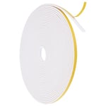 Flintronic Joint Fenetre Isolation Anti Froid, Joint Isolation pour Porte Fenêtre autocollante pour portes, Joint Fenêtre Isolation du bruit, Joint de fenêtre Joint en Mousse(6mm x 3mm x 10M, Blanc)