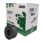 CAT6E 305M OUTDOOR  Gigabit CCTV RJ45 Tool Ethernet Cable EXTRA THICK BLACK UK