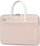 Sacoche pour Ordinateur Portable Sac à Bandoulière Sac à Main Sacoche Porte Document Business Sac Pochette Messager 14-15,6 Pouces (Beige Clair,15-15.6 Pouces)