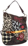 Desigual Bols Bandolera Patch Night, Sac bandoulière - Marron