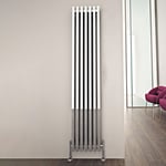 Carisa Zara Radiateur Vertical -Design Moderne, Chromé, 180 x 34 cm