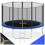 tectake® Trampoline de Jardin Extérieur Trampoline Rond avec Échelle, Filet de Protection & Tour de Trampoline rembourré, Enfants Adultes Certifié TÜV GS pour Une Sécurité Maximale - Diverses Tailles