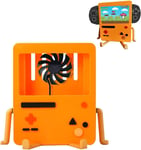 Coque De Protection Rigide Pour Console Switch Switch Games - Motif Dessin Animé Mignon - Accessoire De Support De Jeu Vidéo Portable (Ventilateur De Refroidissement, Orange) Cadeau De Saint Valentin