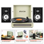 Briefcase Record Player with Bluetooth Speakers 4" SHF404B, Vinyl to USB RP118C