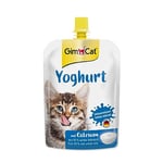 GimCat Yoghurt, yaourt - Snack pour chats à base de vrai lait entier à teneur réduite en lactose avec du calcium pour des os sains - 1 sachet (1 à 150 g)