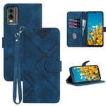 GOTOURED for Nokia C32 Phone Case/Nokia C32 Wallet Case,Card Holder Leather Stand,Wrist Strap,Magnetic Closure,Shockproof Protective Kickstand Flip Cover Basic Cases for Nokia C32 6.5” (Blue)