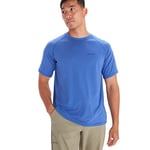 Marmot Windridge SS, T-shirt fonctionnel respirant, t-shirt de sport à manches courtes, t-shirt de fitness à séchage rapide, Homme, Trail Blue, S