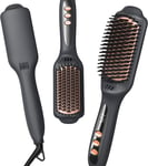 Hair Straightener Brush Heated Straightening Brush: Negative Ion Ceramic Hot Hai