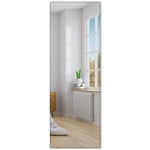 Miroir mural psyché rectangulaire sans cadre 110 x 38 cm pleine longueur bord biseauté suspendu vertical ou horizontal blanc