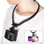 Taisioner POV/VLOG Smartphone Selfie Neck Holder Mount for GoPro AKASO Action Camera and Cell Phone Video Shoot Improved Version