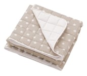 Italbaby Couvre-lit pour Enfant, Taille 110 x 150 cm, en Coton Starlette Taupe Made in Italy