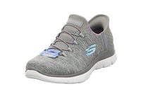 Skechers Femme Summits-Dazzling Haze Chaussure de Course, Gris Menthe, 42 EU