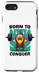 Coque pour iPhone SE (2020) / 7 / 8 Born to Conquer Viking Haltérophilie - Funny Fitness